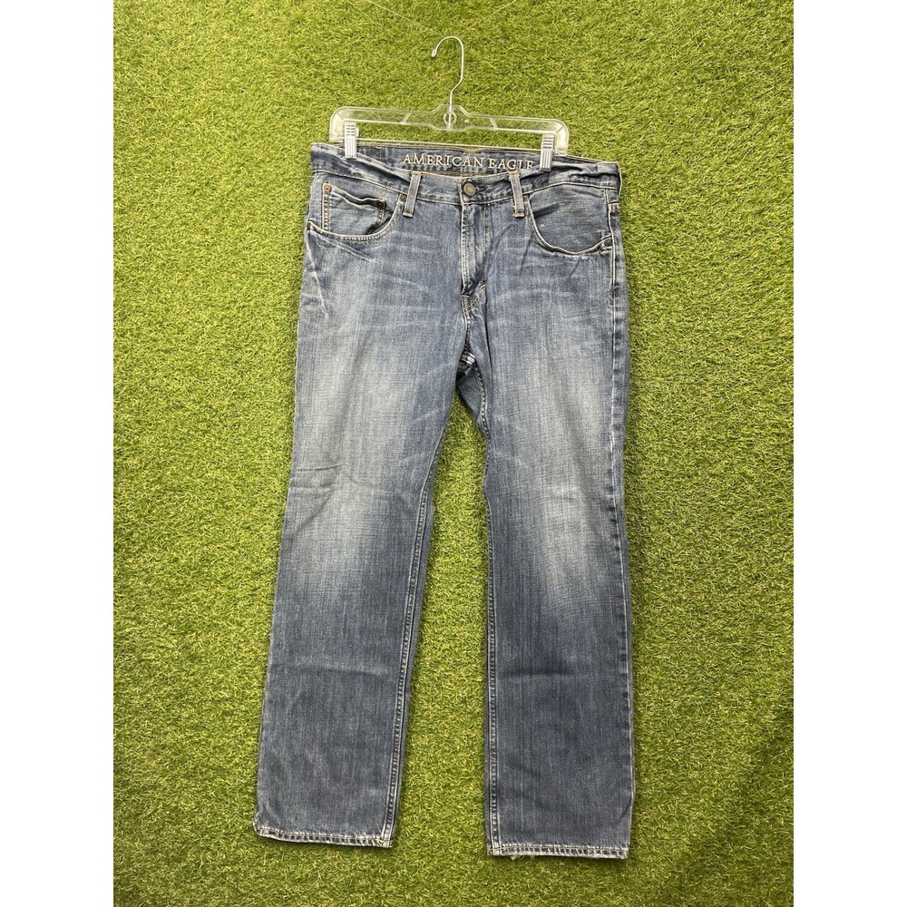 American Eagle Outfitters Jeans Mens 34x32 Blue Slim Straight Flex Denim Casual